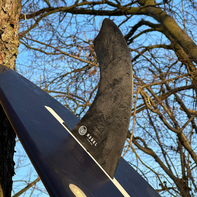 8'' SINGLE FIN - recyceltes Carbon - REBEL FIN CO.