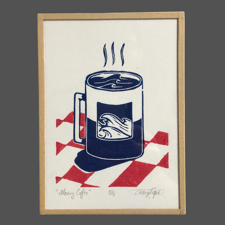 "MORNING COFFEE" - Linoldruck