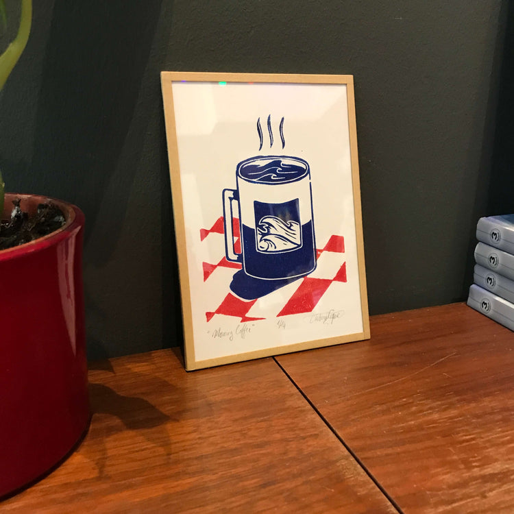 "MORNING COFFEE" - Linoldruck