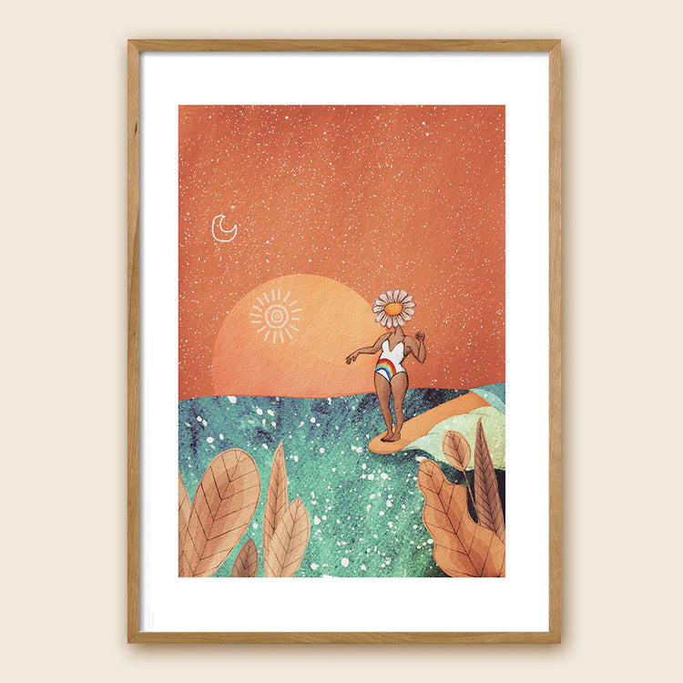 "FLOWER POWER" - Signierter Giclée-Kunstdruck - REBEL FIN CO.
