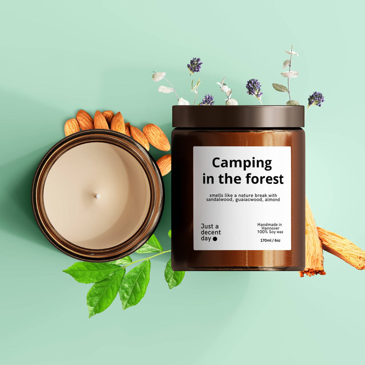 CAMPING IN THE FOREST - Handmade scented candles made from soy wax - REBEL SURF COMPANY