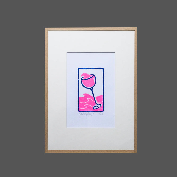 "ROSÉ" - Linoldruck