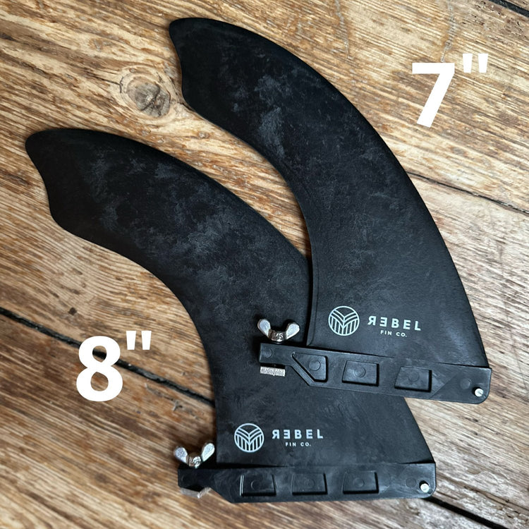 8'' SINGLE FIN - recyceltes Carbon - REBEL FIN CO.