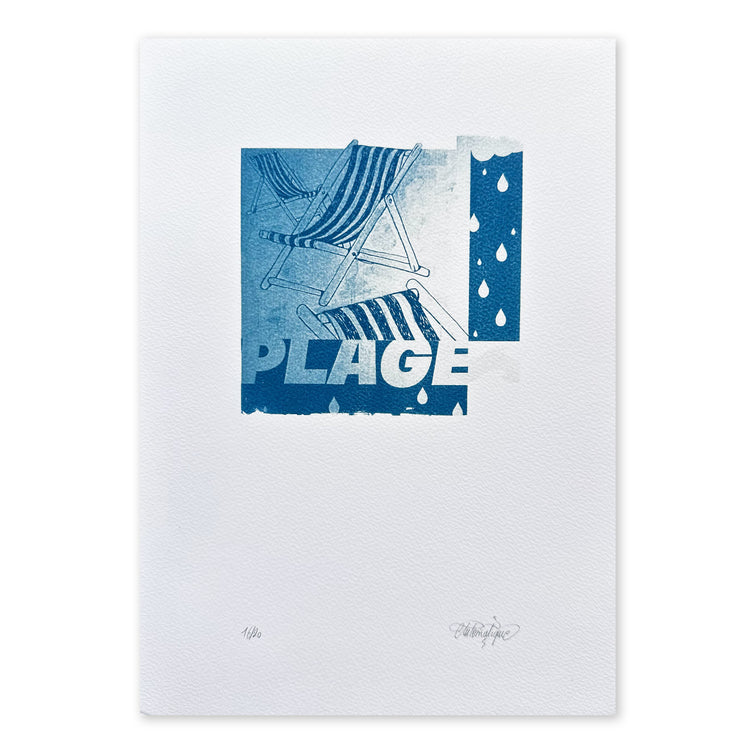 "PLAGE" - Cyanotypie