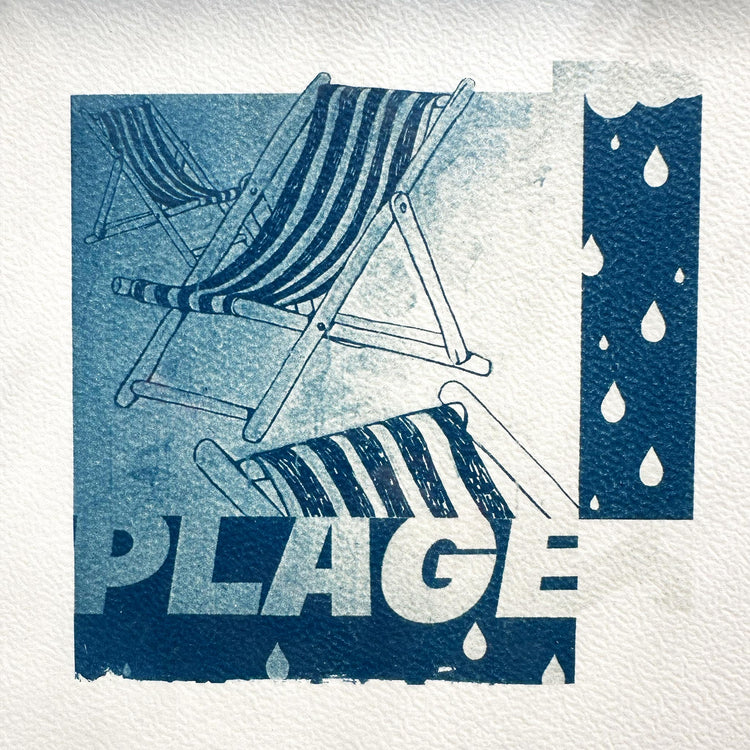 "PLAGE" - Cyanotypie