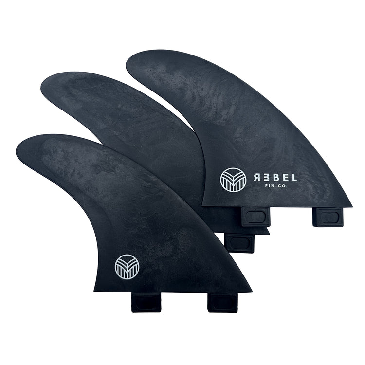 THRUSTER FINS - FCS 1 - recyceltes Carbon - REBEL FIN CO.