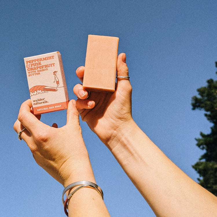 NATURAL BAR SOAP - Peppermint & Pink Grapefruit