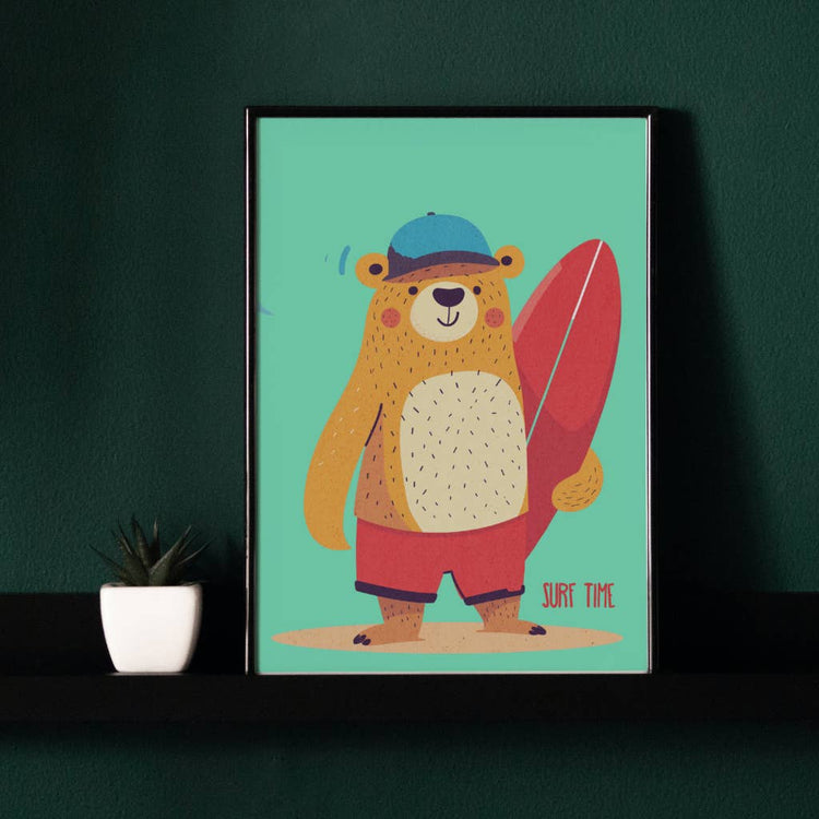 SURF TIME - Children's room poster