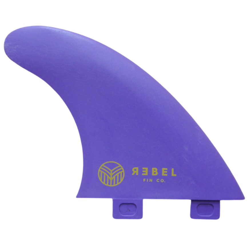 Thruster surf fins made from recycled polyamide & fibreglass REBEL