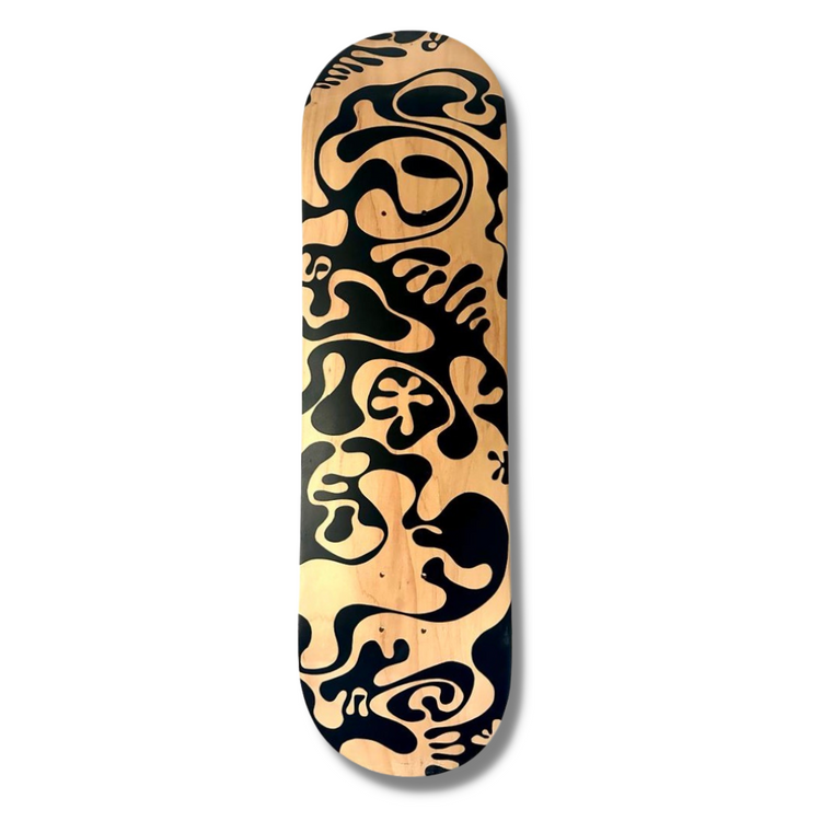 SKURF SKATEBOARD DECK "Black & Wood" - REBEL FIN CO.