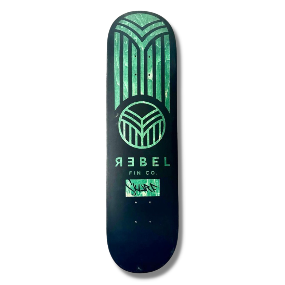 SKURF SKATEBOARD DECK "Green Wood" - REBEL FIN CO.