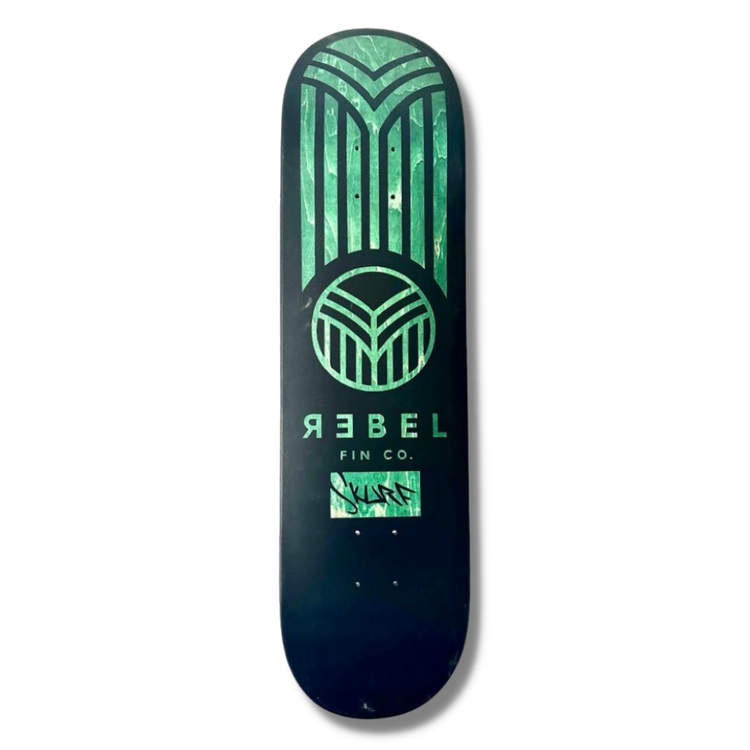 SKURF SKATEBOARD DECK "Green Wood" - REBEL FIN CO.