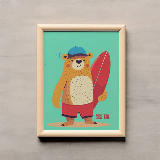 SURF TIME - Children's room poster