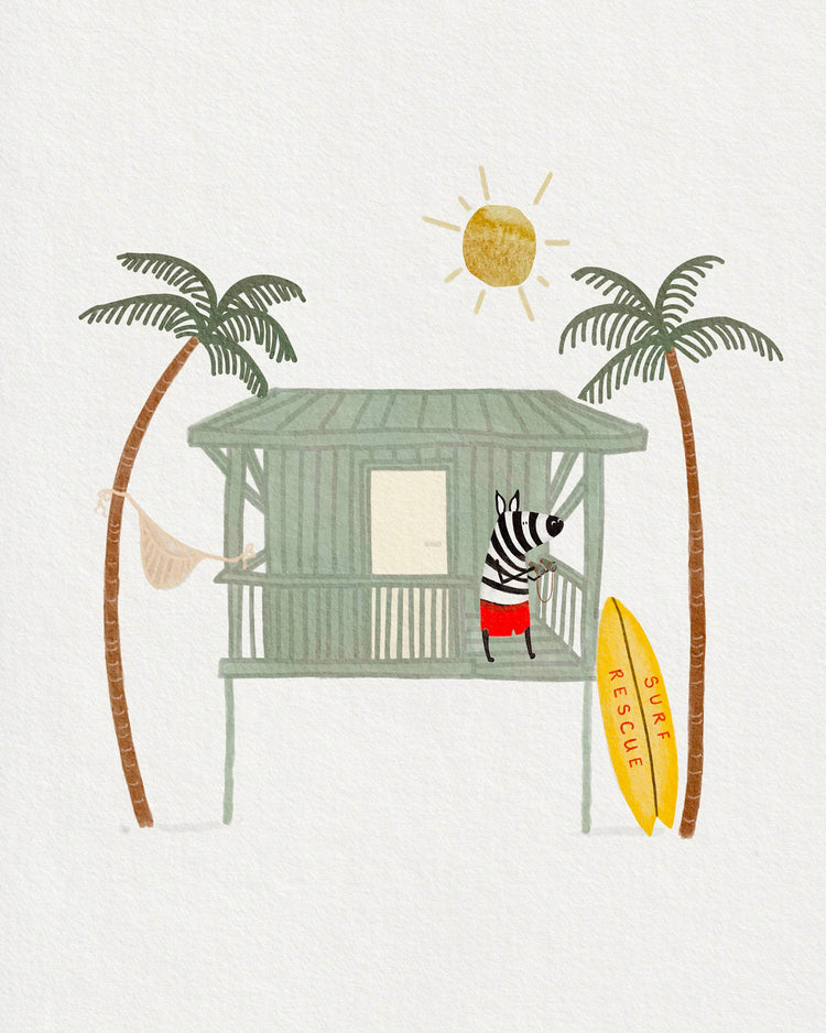 "Zebra loves the Hut"