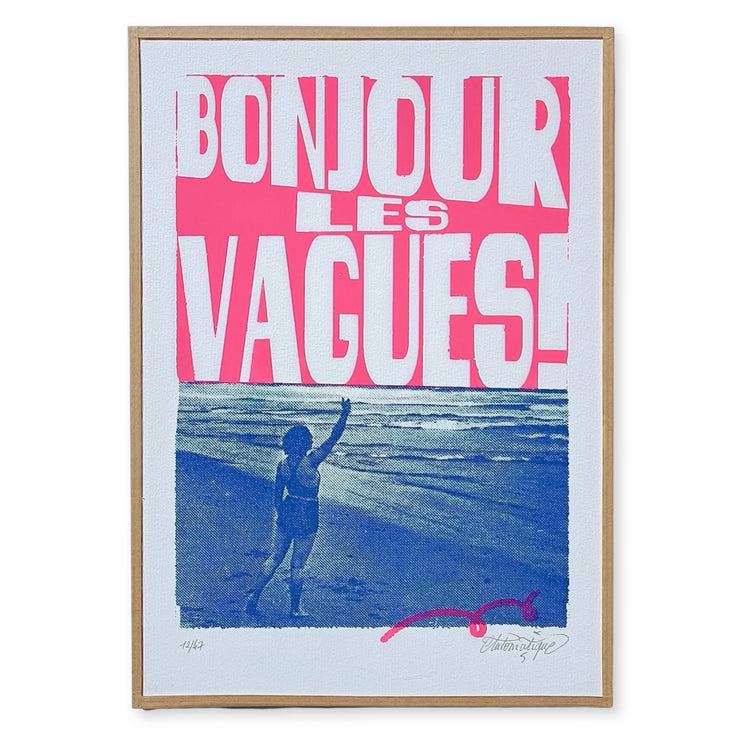 "BONJOUR LES VAGUES" - Screen Print