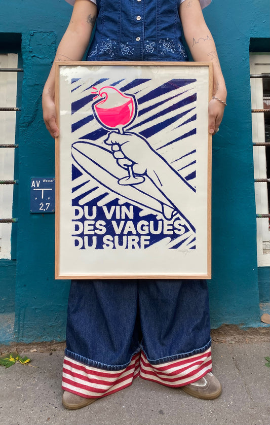 "LES CHAISES" - Linoprint