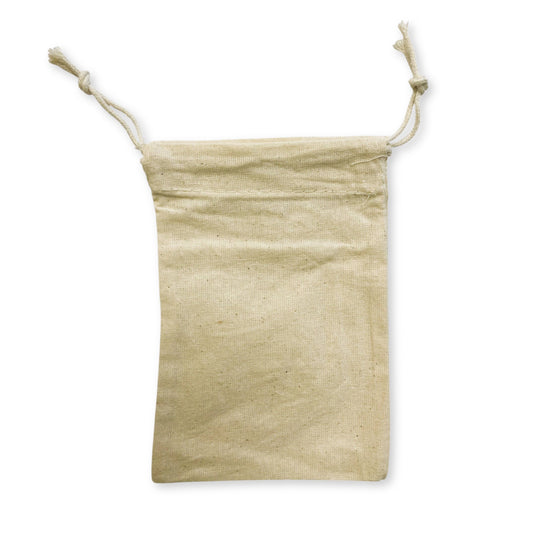COTTON DRAWSTRING BAG - with cord