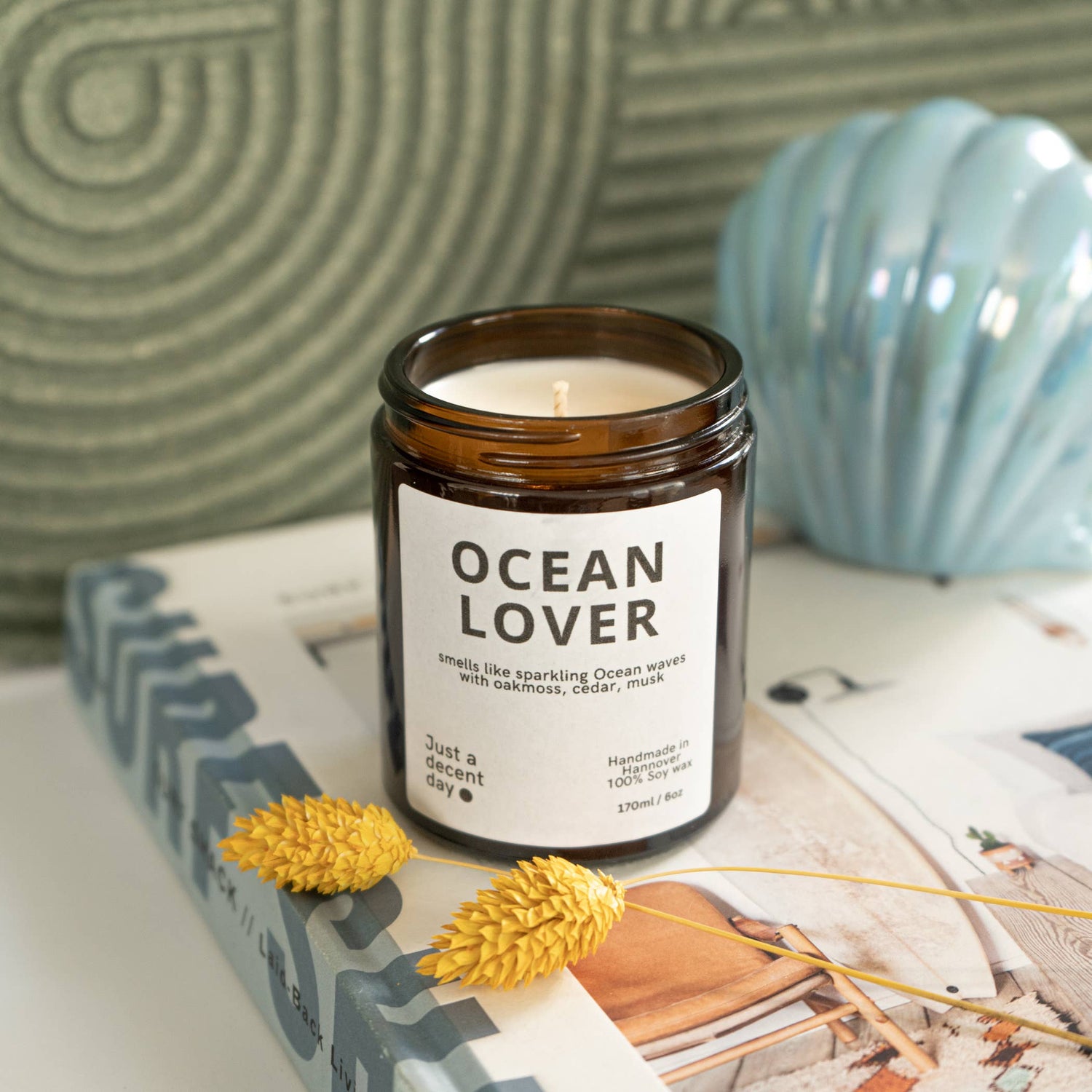 OCEAN LOVER - Handmade scented candles made from soy wax - REBEL FIN CO.