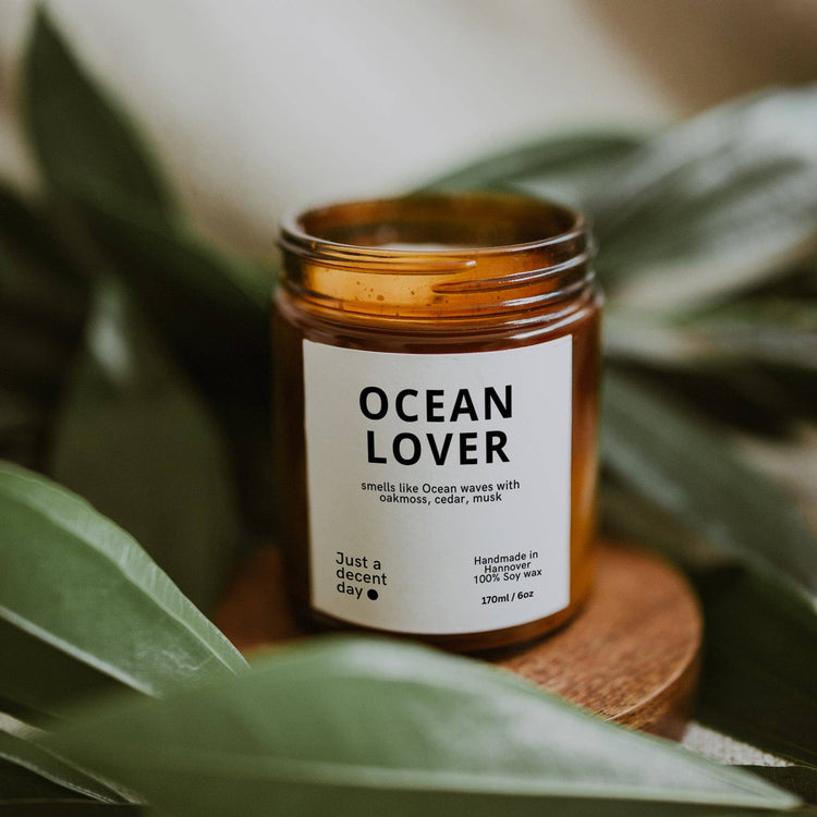 OCEAN LOVER - Handmade scented candles made from soy wax - REBEL FIN CO.