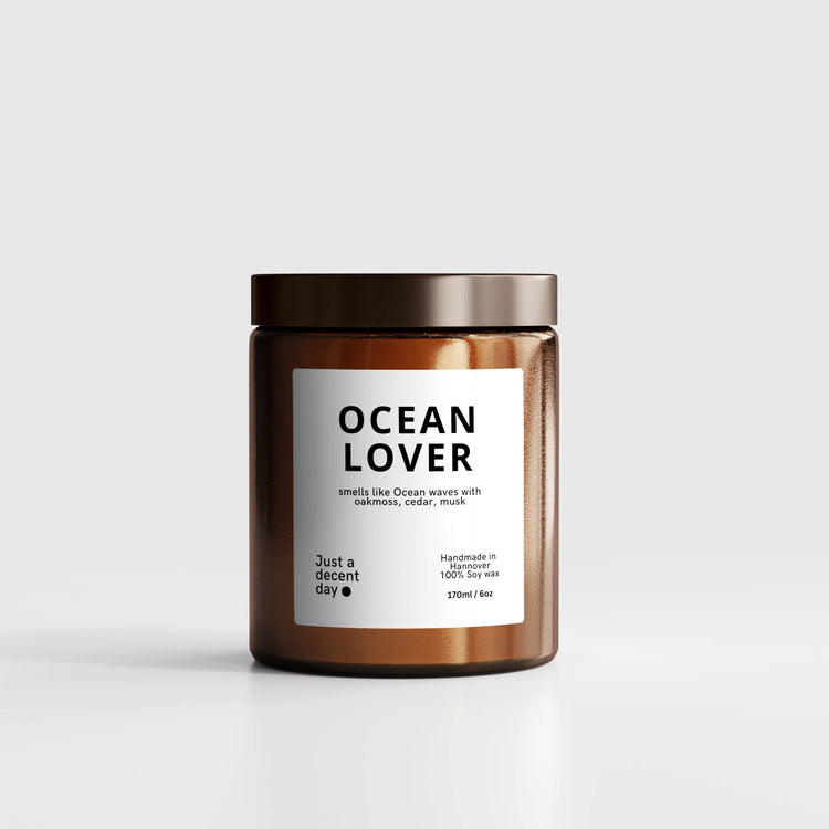 OCEAN LOVER - Handmade scented candles made from soy wax - REBEL FIN CO.