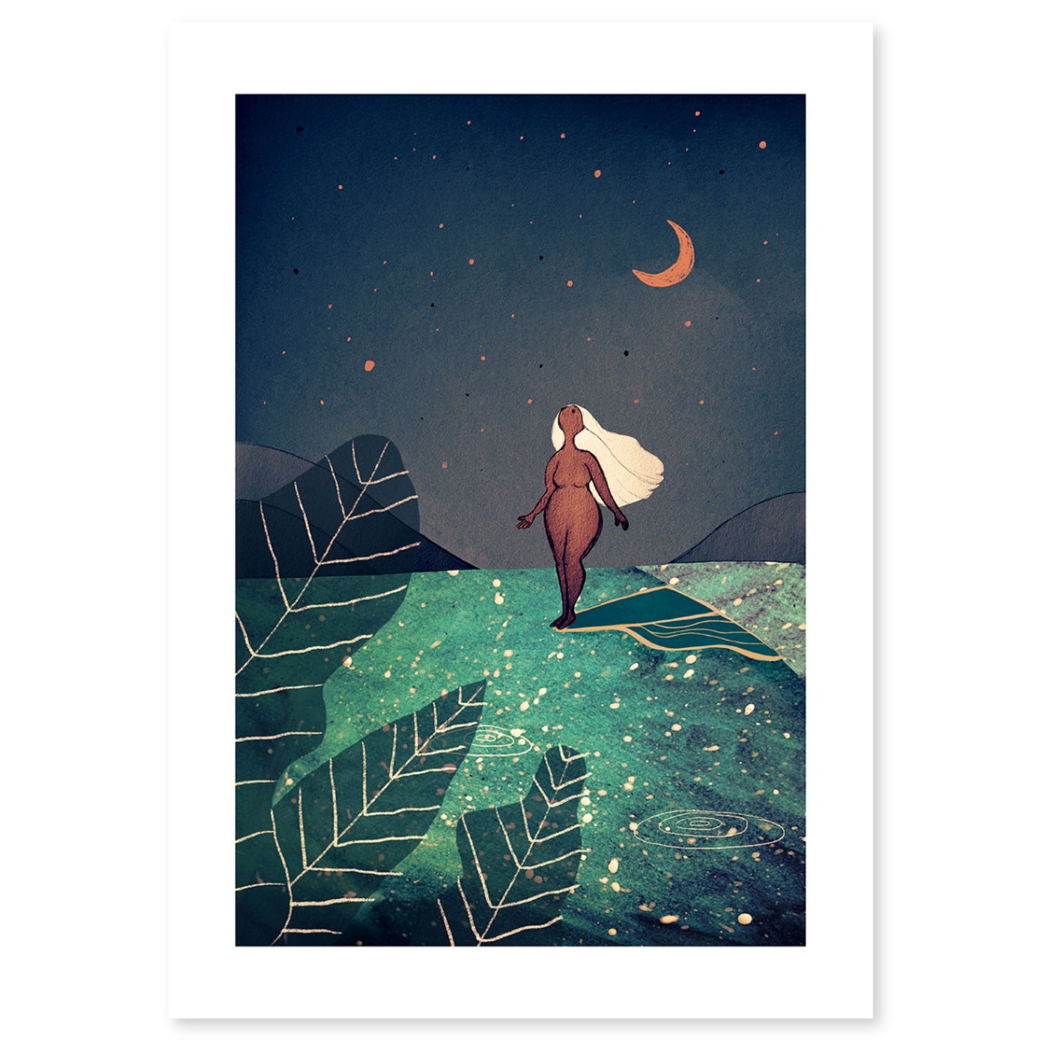 "NIGHT SURF" - Signierter Giclée-Kunstdruck - REBEL FIN CO.