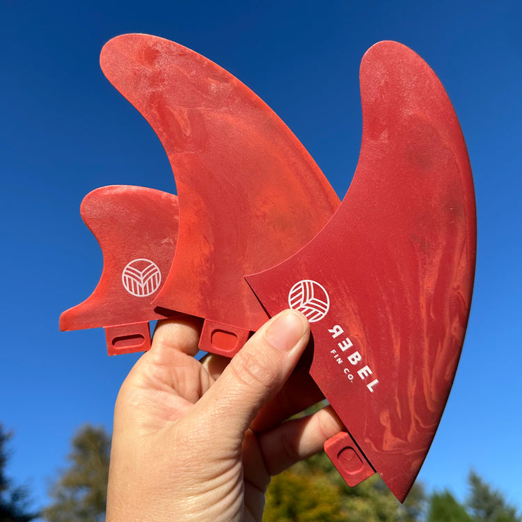 Limited Edition - MARBLE RAPID FIN SET "Burning Love"