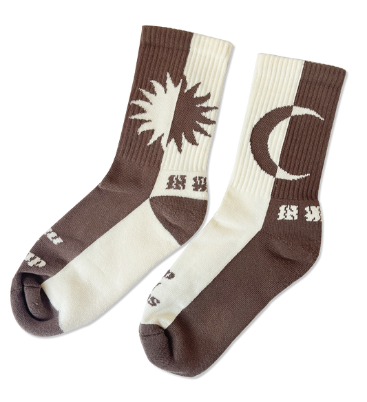 SURF & SKATE SOCKS "Sun & Moon"
