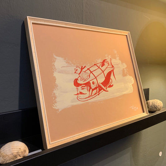 "SURF SANDWICH" framed