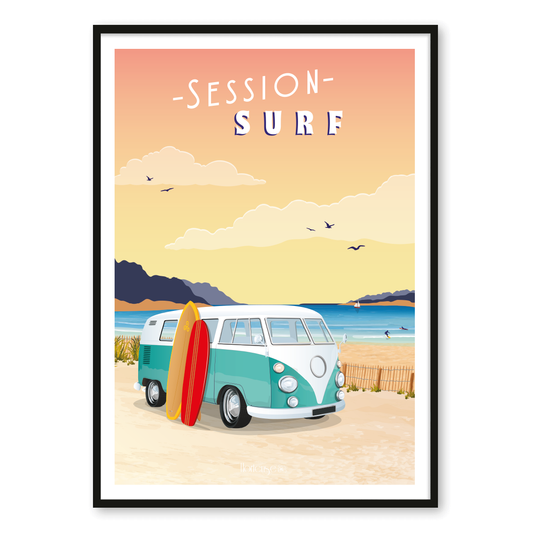 SESSION SURF - Poster von Hortense Affiches - REBEL FIN CO.