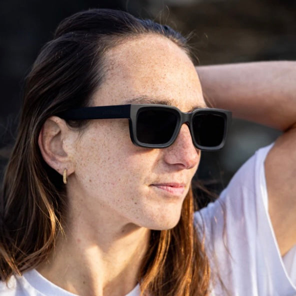 LAMORNA BLACK SUNGLASSES - Grey Lens