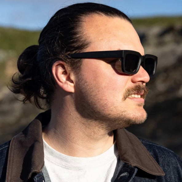 LAMORNA BLACK SUNGLASSES - Grey Lens
