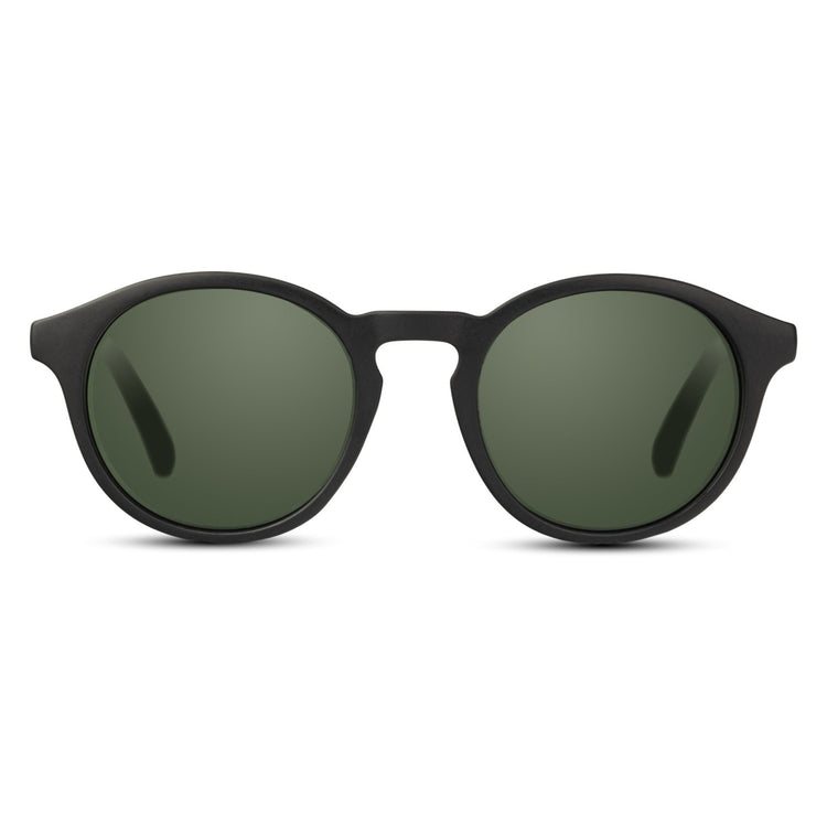 TREVELLAS BLACK SUNGLASSES - Green Polarised Lens