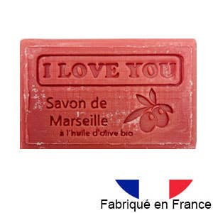 Marseille Soap - "I Love You" - Passion fragrance - 125g - REBEL FIN CO.