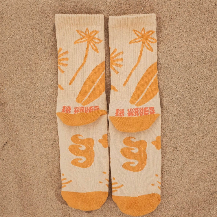SURF & SKATE SOCKS - Summer Mustard Beige