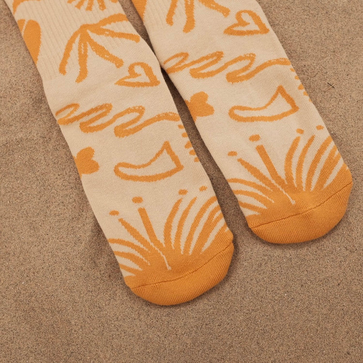 SURF & SKATE SOCKS - Summer Mustard Beige