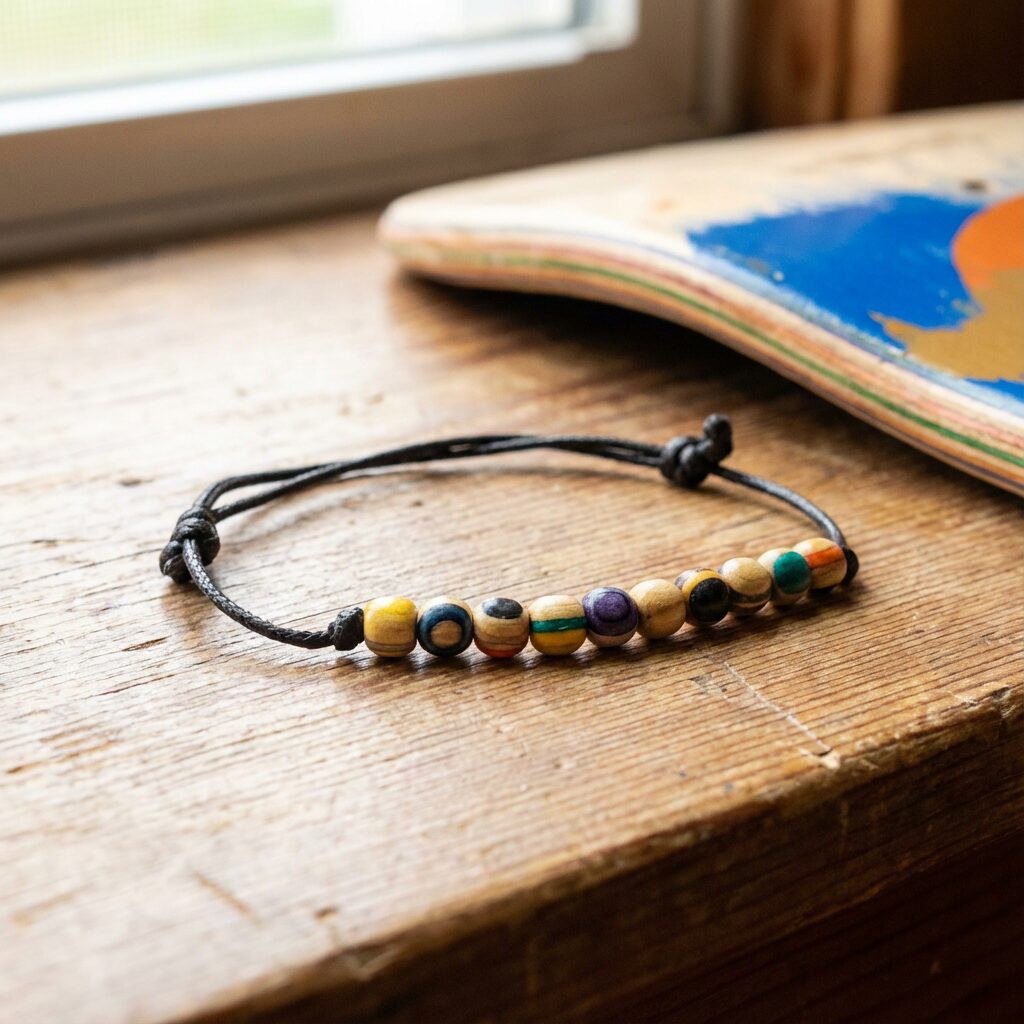 MINIMAL BRACELET - recycled skateboards - REBEL FIN CO.