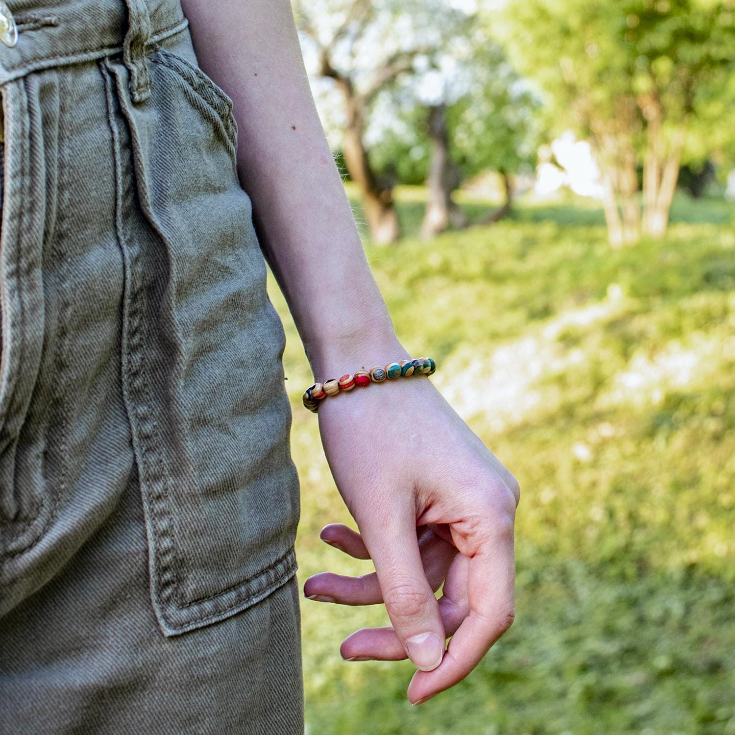 STRETCHABLE MINIMAL BRACELET - recycled skateboards - REBEL FIN CO.