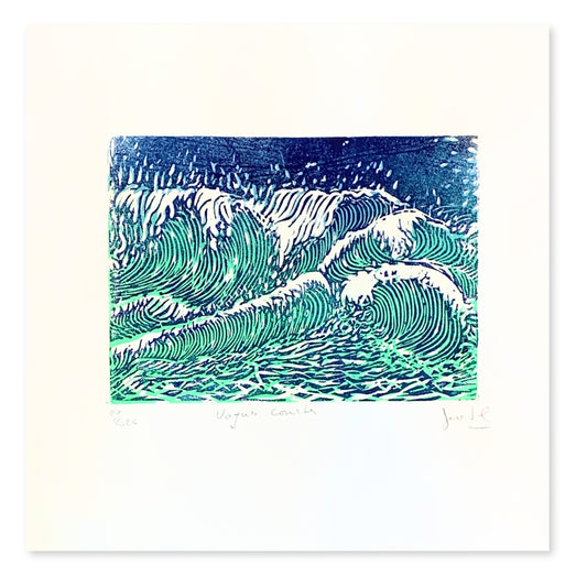 VAGUES COURTES - Wood Print