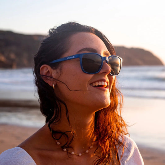 FITZROY NAVY SUNGLASSES - Polarised Grey Lens - REBEL FIN CO.