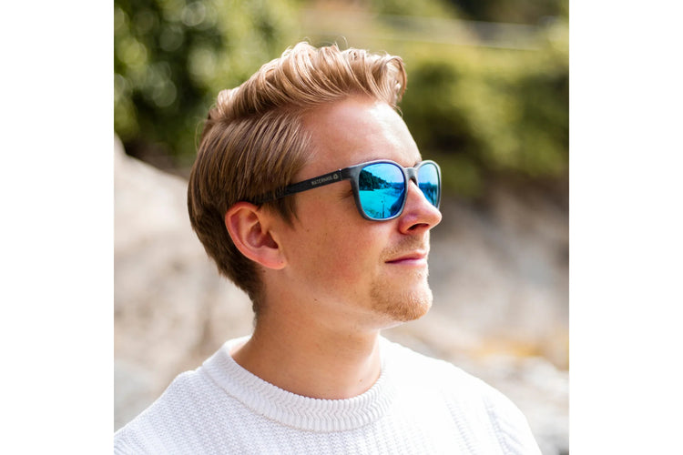 FITZROY SLATE SUNGLASSES - Polarised Blue Mirror Lens