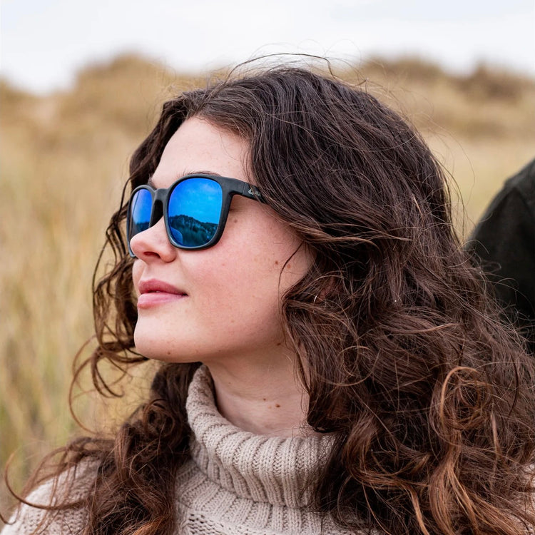 FITZROY SLATE SUNGLASSES - Polarised Blue Mirror Lens