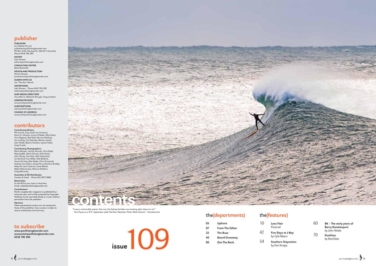 PACIFIC LONGBOARDER MAGAZINE #109 - REBEL FIN CO.